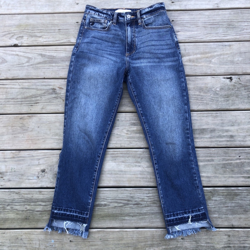 KanCan Jeans Womens 3 / 25 Skinny Distressed Mid Rise Raw Hems Stretch